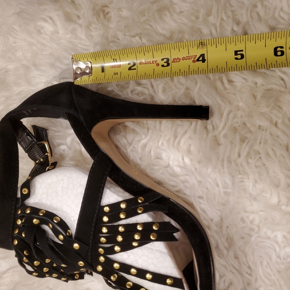 ALDO| NEW Womens black fringe high heels NEVER WORN|Size 7 - Picture 5 of 7